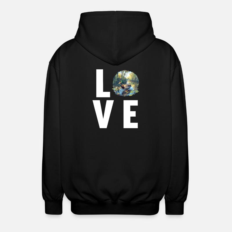 Ducks Duck - Unisex Hooded Jacket - black