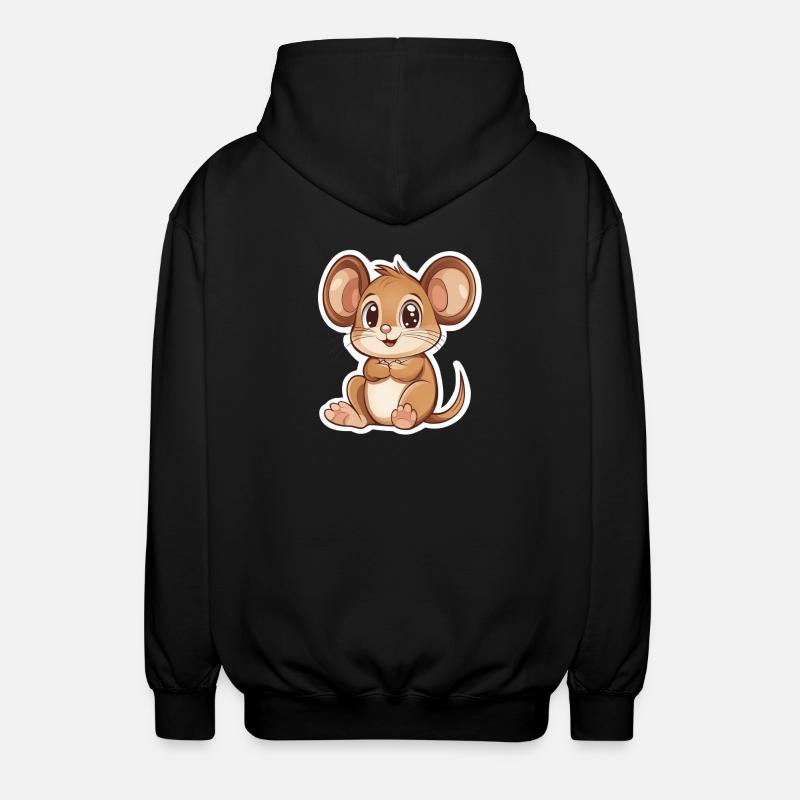 Maus - Unisex Kapuzenjacke - Schwarz