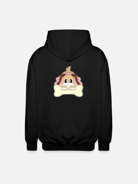 Dog Bridal Veil Wedding - Unisex Hooded Jacket - black