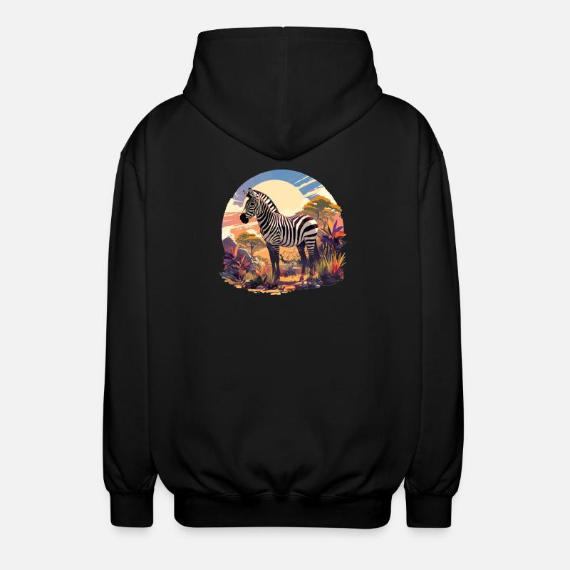 Zebras Zebra - Unisex Hooded Jacket - black