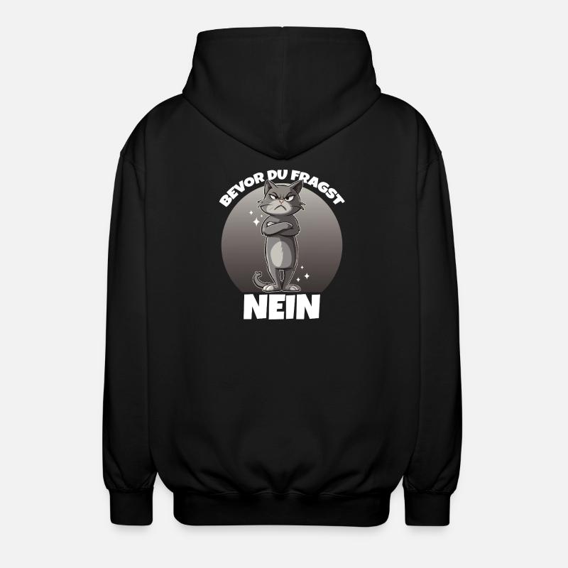 Grim Cat : Pas de dire - Veste à capuche unisexe - noir