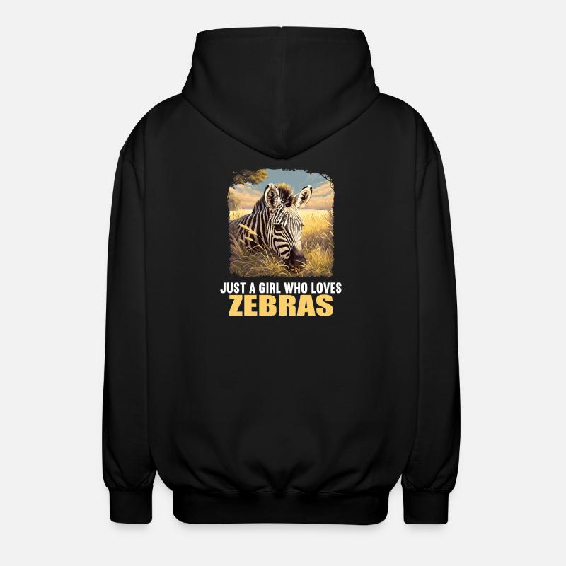 Zebras Zebra - Unisex Hooded Jacket - black