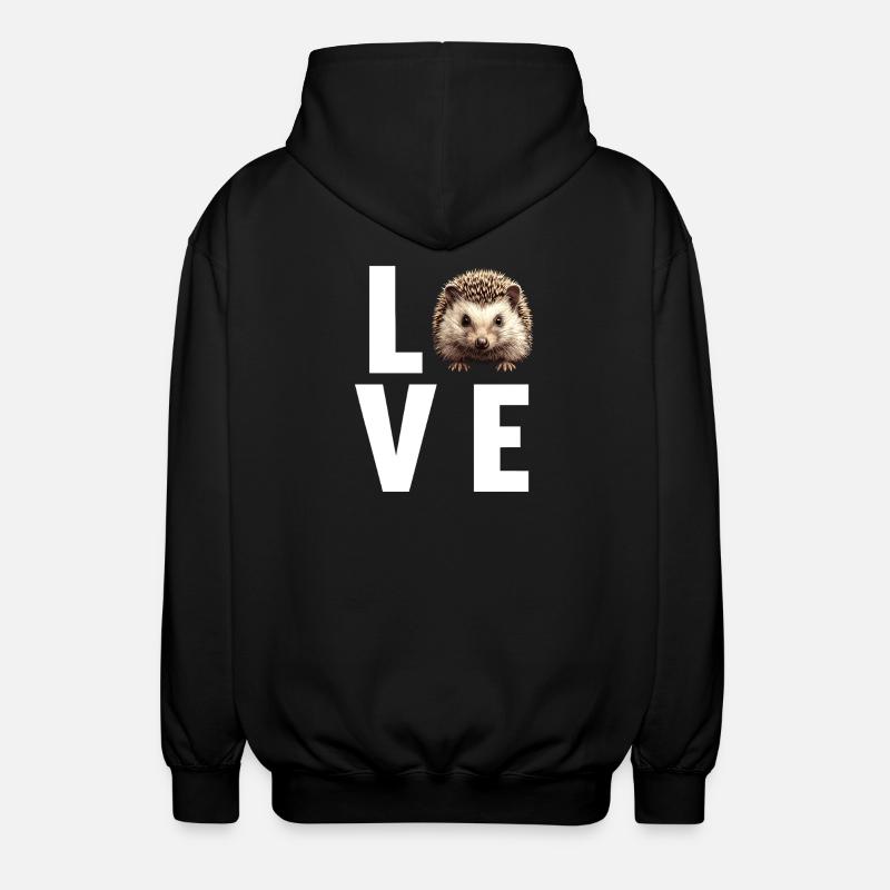 Igel - Unisex Kapuzenjacke - Schwarz