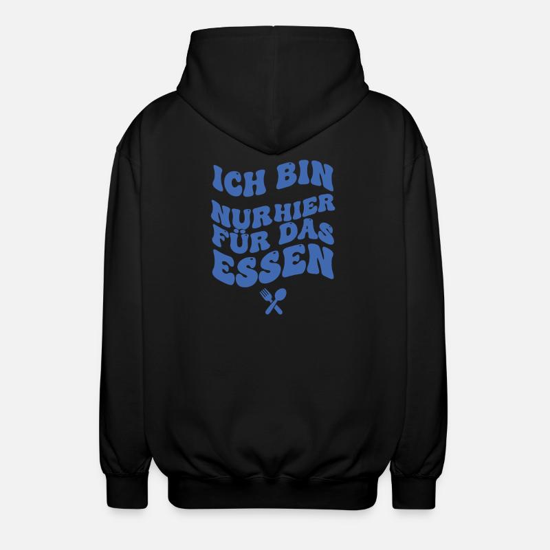 Je suis juste ici pour manger - Veste à capuche unisexe - noir