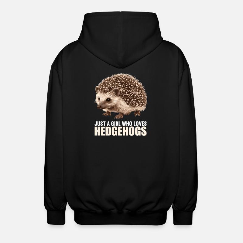 Igel - Unisex Kapuzenjacke - Schwarz
