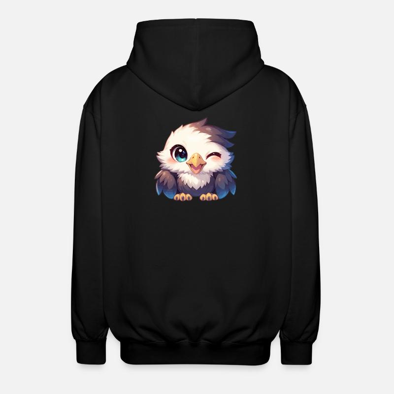 Adler - Unisex Kapuzenjacke - Schwarz