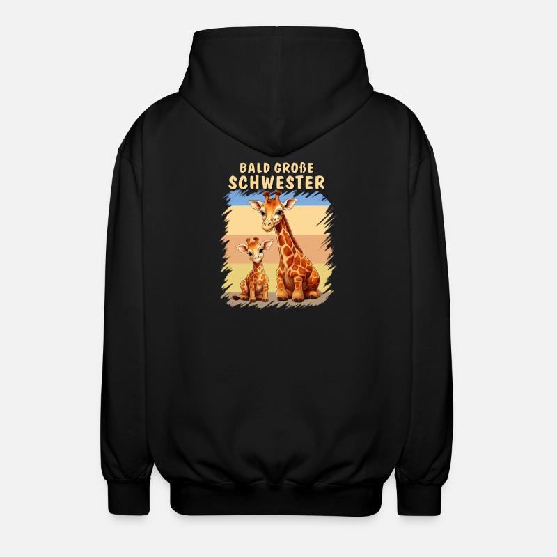 GIRAFFEN BALD GROßE SCHWESTER - Unisex Kapuzenjacke - Schwarz