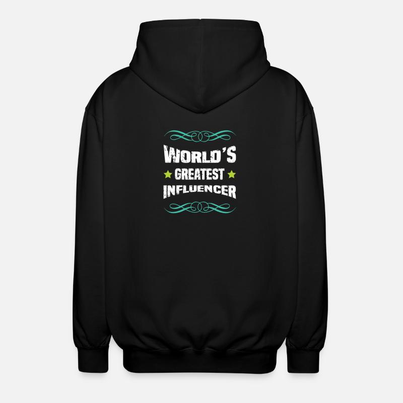 Meilleur influenceur au monde - Veste à capuche unisexe - noir