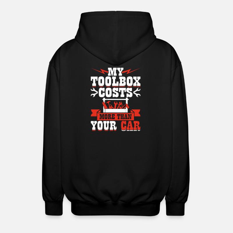 Mechaniker Mechatroniker Schrauber Geschenk - Unisex Kapuzenjacke - Schwarz