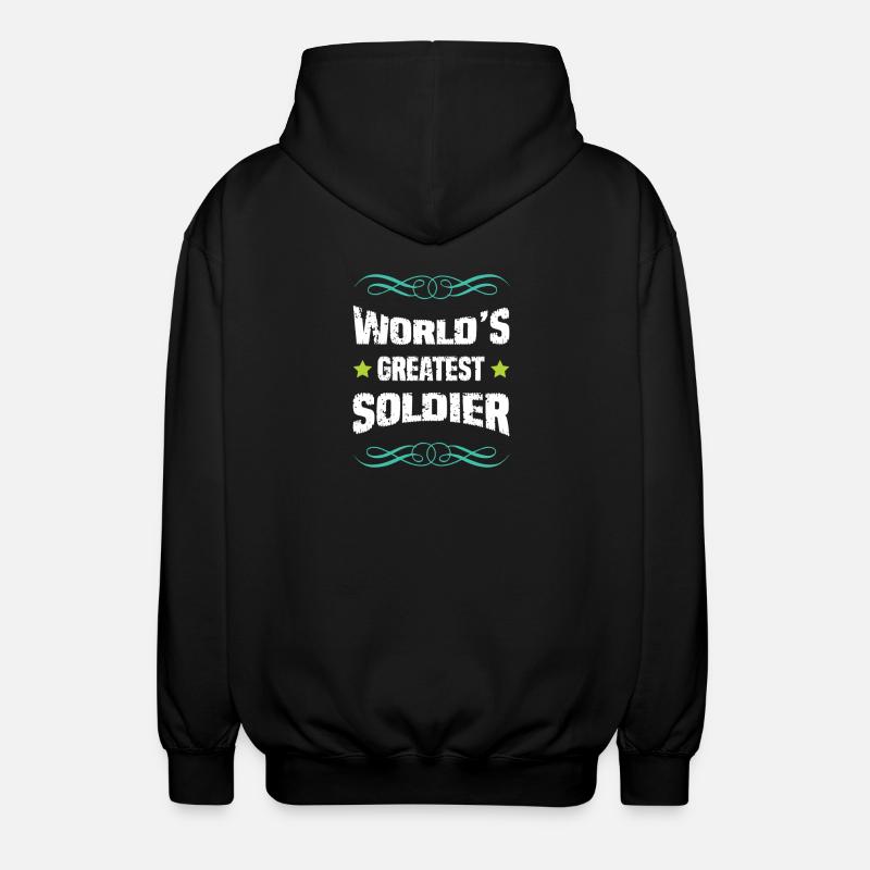 Weltbester Soldat - Unisex Kapuzenjacke - Schwarz