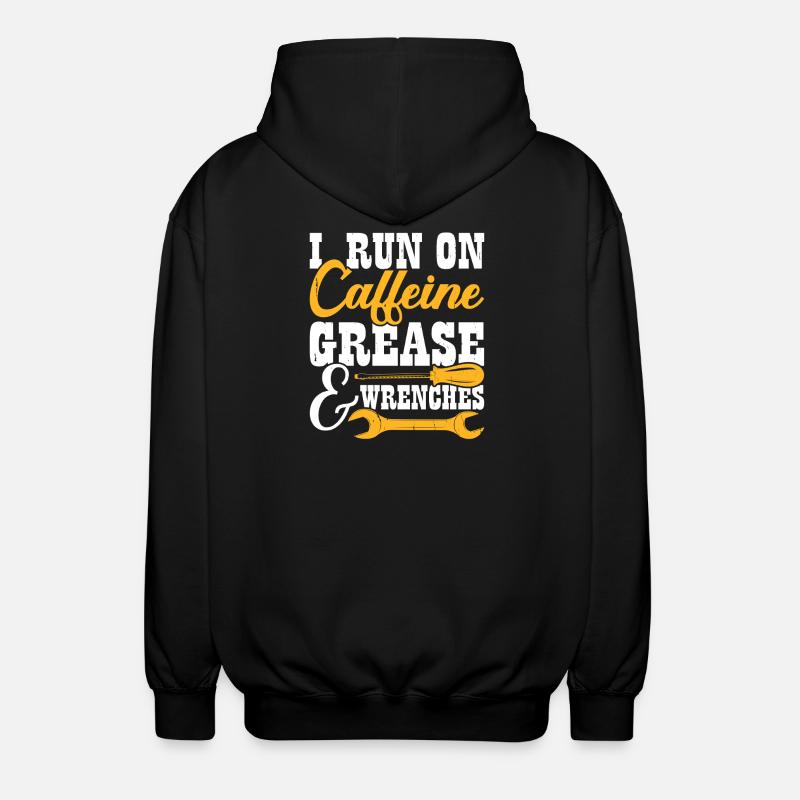 Mechanic Mechatronics Technician Handyman Gift - Unisex Hooded Jacket - black