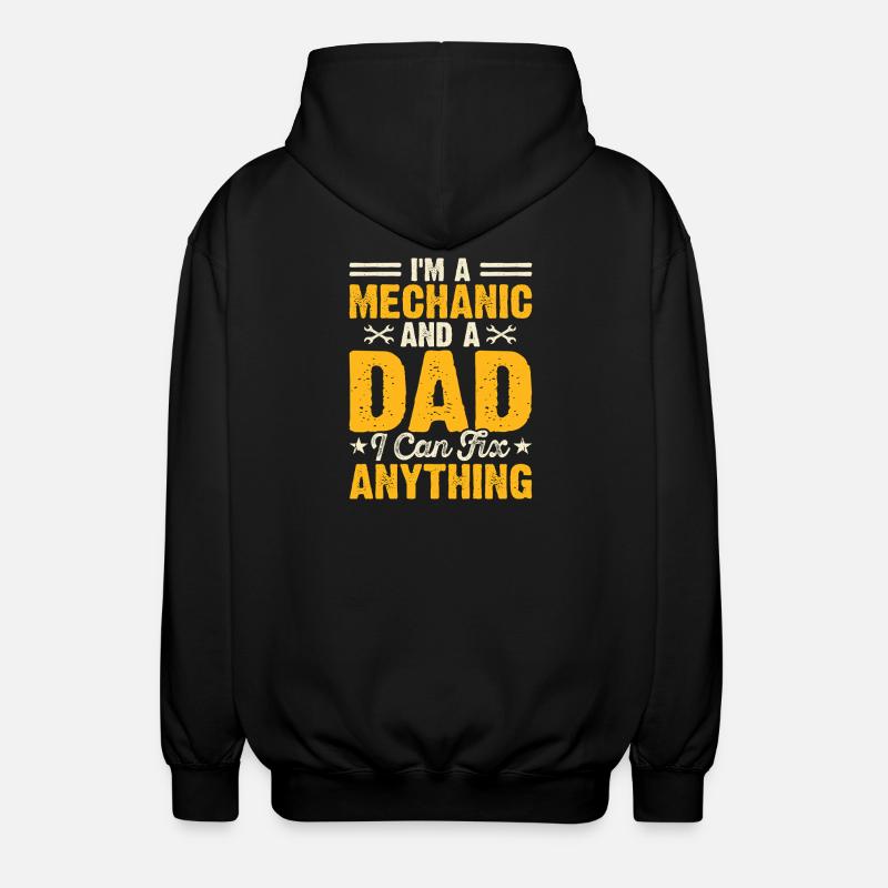 Mechanic Mechatronics Technician Handyman Gift - Unisex Hooded Jacket - black
