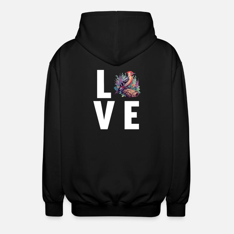 Spechte Specht - Unisex Kapuzenjacke - Schwarz