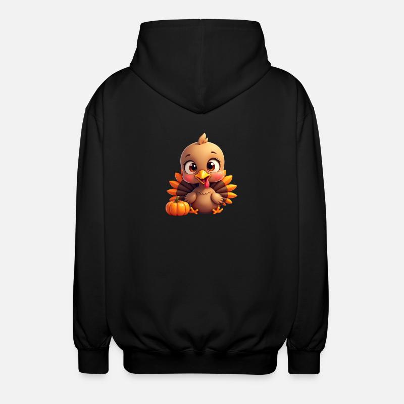 Bébé dinde de Thanksgiving - Veste à capuche unisexe - noir