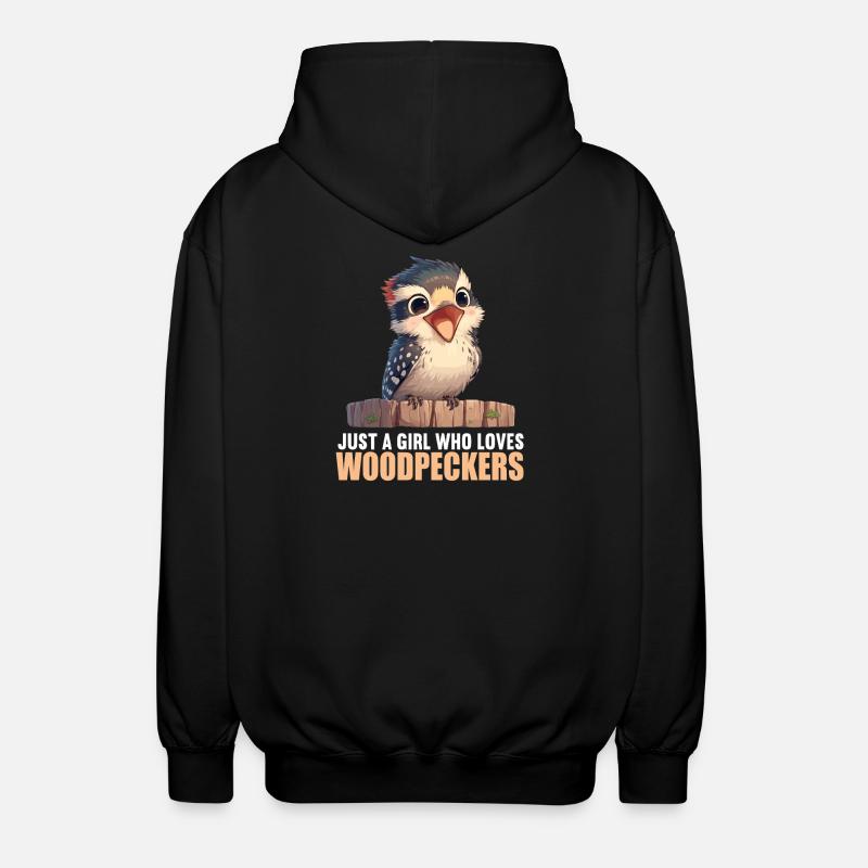 Spechte Specht - Unisex Kapuzenjacke - Schwarz