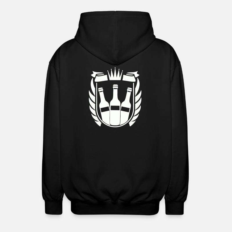 Bier Wappen - Unisex Kapuzenjacke - Schwarz