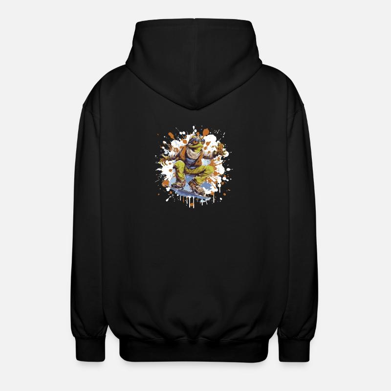 Frosch Snowboard - Unisex Kapuzenjacke - Schwarz