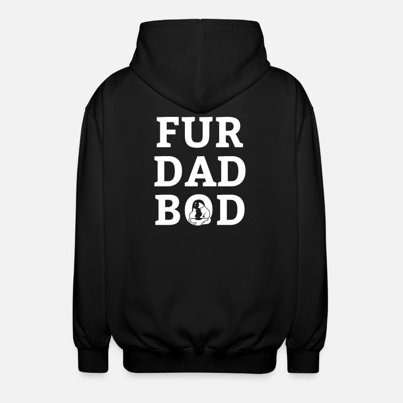 For Dad Bod - Unisex Hooded Jacket - black