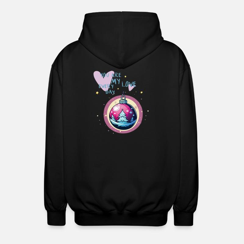 Weihnachtskugel Liebe  - Unisex Kapuzenjacke - Schwarz