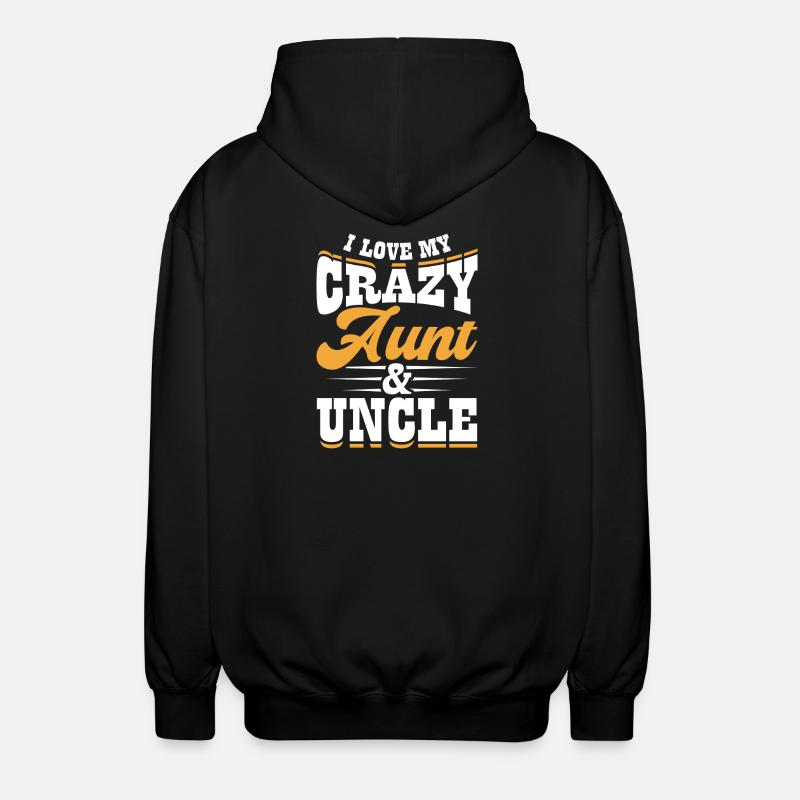 Beste Tante Onkel der Welt Geschenk - Unisex Kapuzenjacke - Schwarz