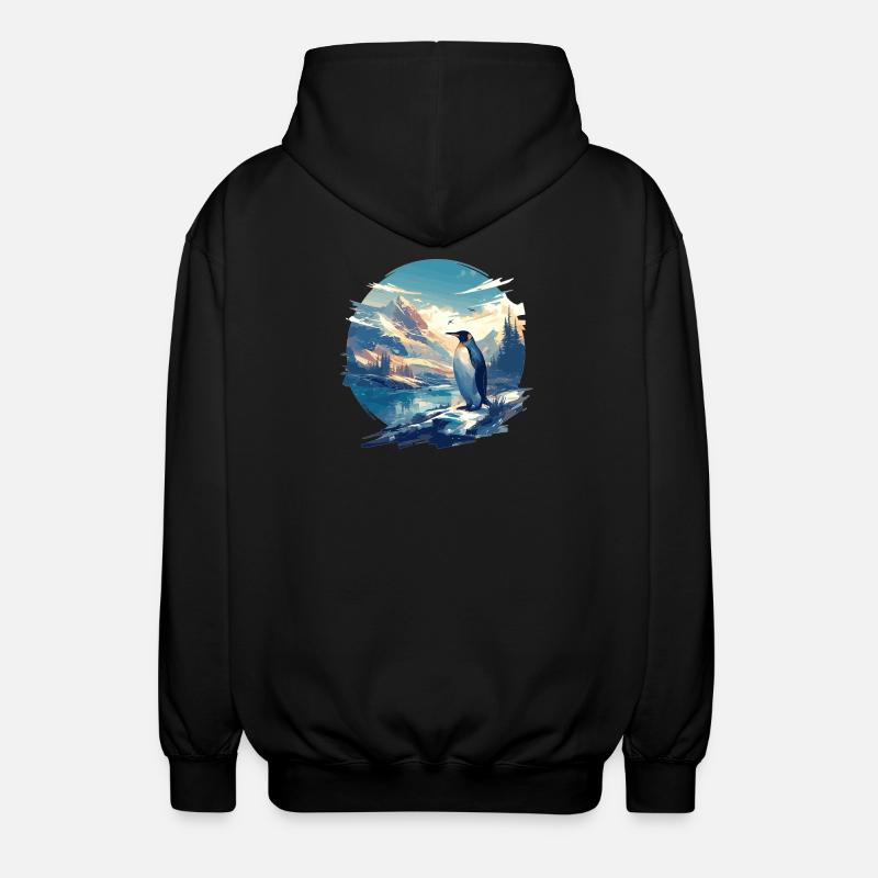 Pinguine Pinguin - Unisex Kapuzenjacke - Schwarz