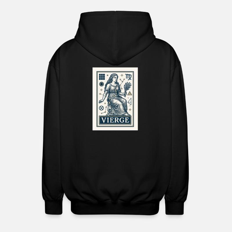 Signe astrologique de la Vierge - Astrologie - Veste à capuche unisexe - noir