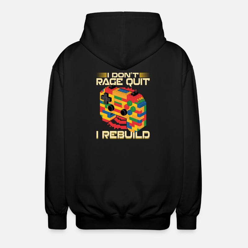 Building Blocks Gamer Gaming Brick Builder - Unisex Kapuzenjacke - Schwarz