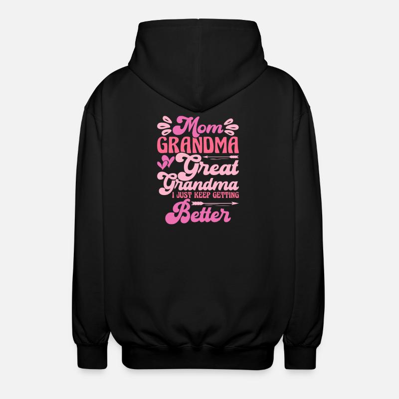 Oma Mama Geschenk Weihnachtsgeschenke Großmutter  - Unisex Kapuzenjacke - Schwarz