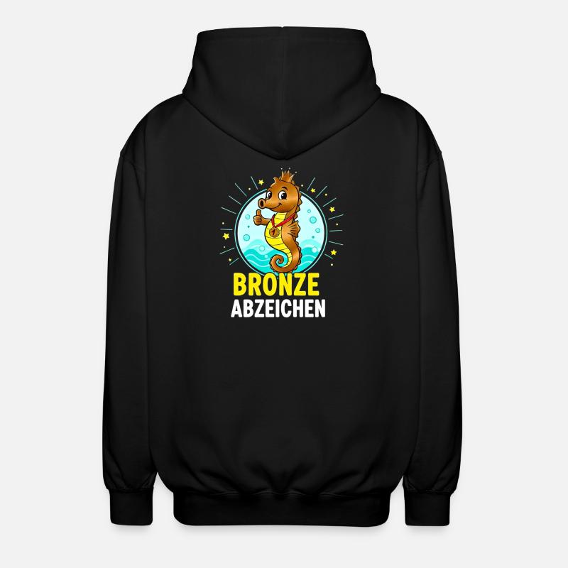 Bronze Badge Swimming Course Passed - Unisex Hooded Jacket - black
