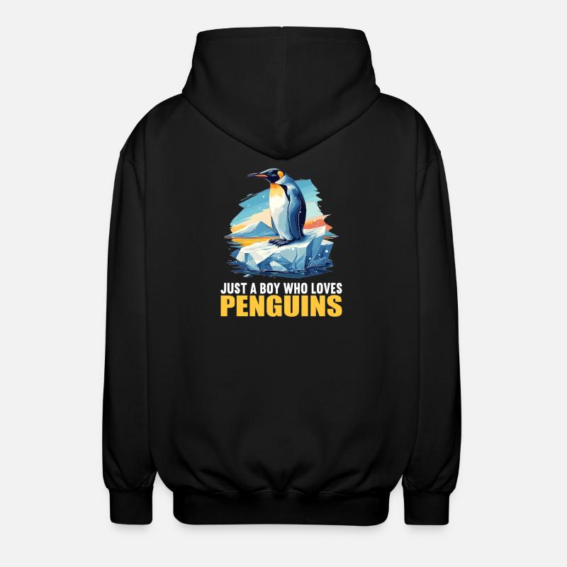 Pinguine Pinguin - Unisex Kapuzenjacke - Schwarz