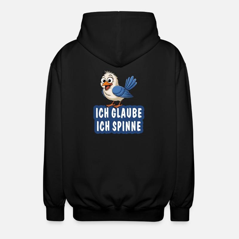 ICH GLAUBE ICH SPINNE - Unisex Kapuzenjacke - Schwarz