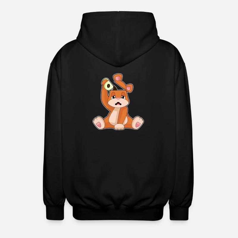 Bear Coffee Mug - Unisex Hooded Jacket - black