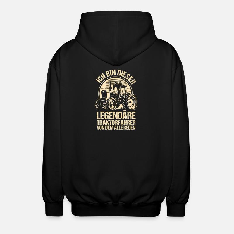 Landwirt Bauernhof Farmer Bauer Traktor - Unisex Kapuzenjacke - Schwarz