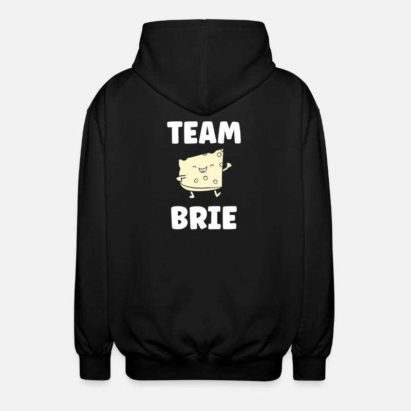 Humor brie cheese - Unisex Hooded Jacket - black