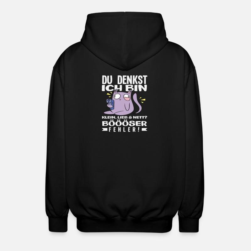 Mauvaise erreur petit chat - Veste à capuche unisexe - noir