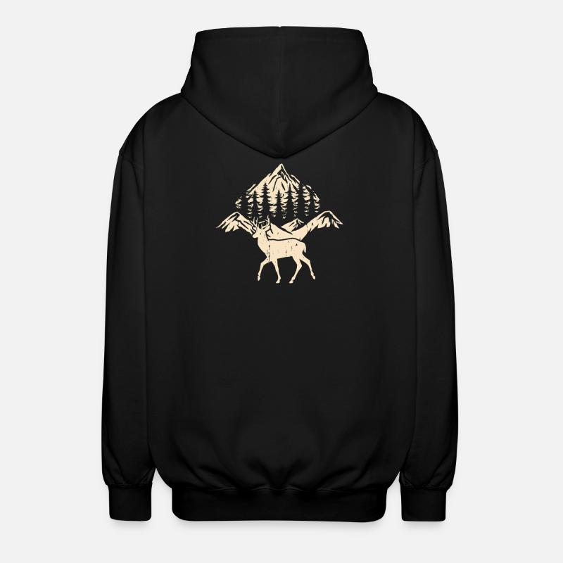 Wandern Wanderer Bergsteiger Geschenk - Unisex Kapuzenjacke - Schwarz