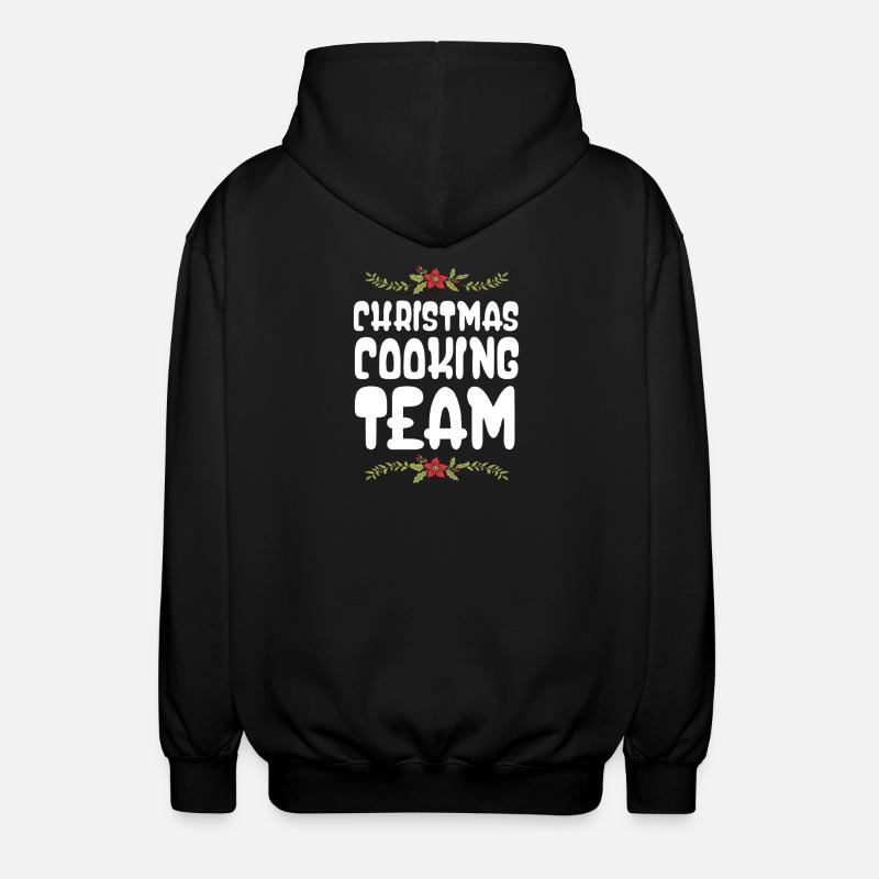 Weihnachts Kochen Backen Team - Unisex Kapuzenjacke - Schwarz