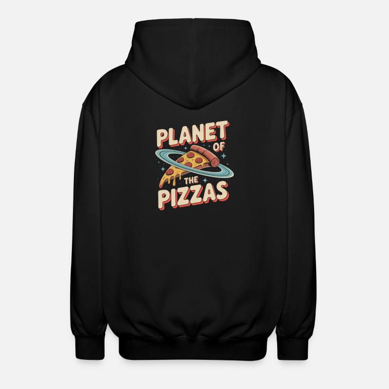 La planète des pizzas - Retro Pizza - Veste à capuche unisexe - noir