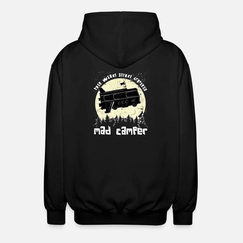 Camping - Unisex Kapuzenjacke - Schwarz