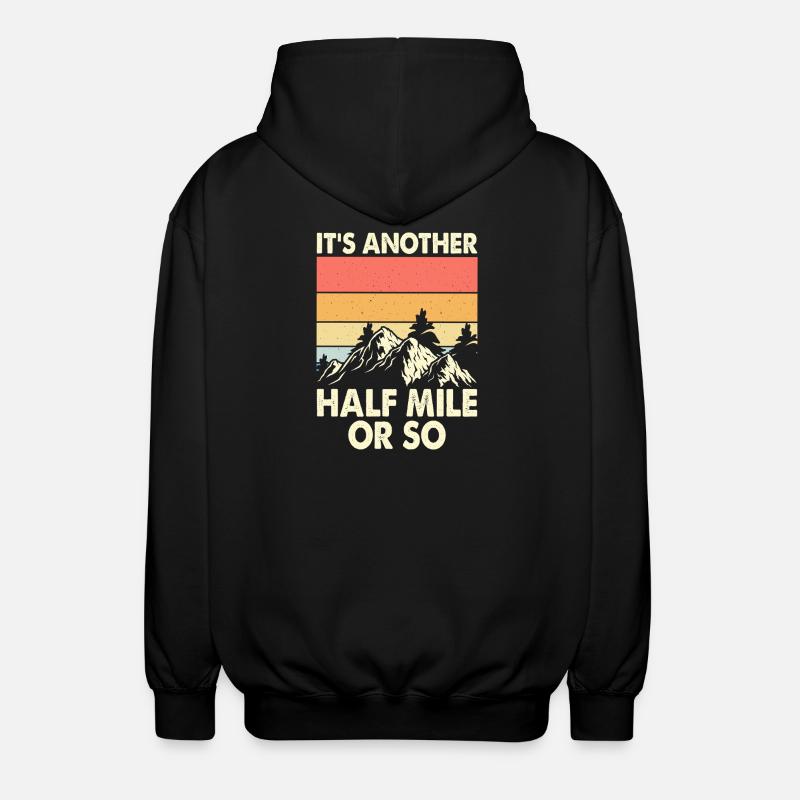 Wandern Wanderer Bergsteiger Geschenk - Unisex Kapuzenjacke - Schwarz