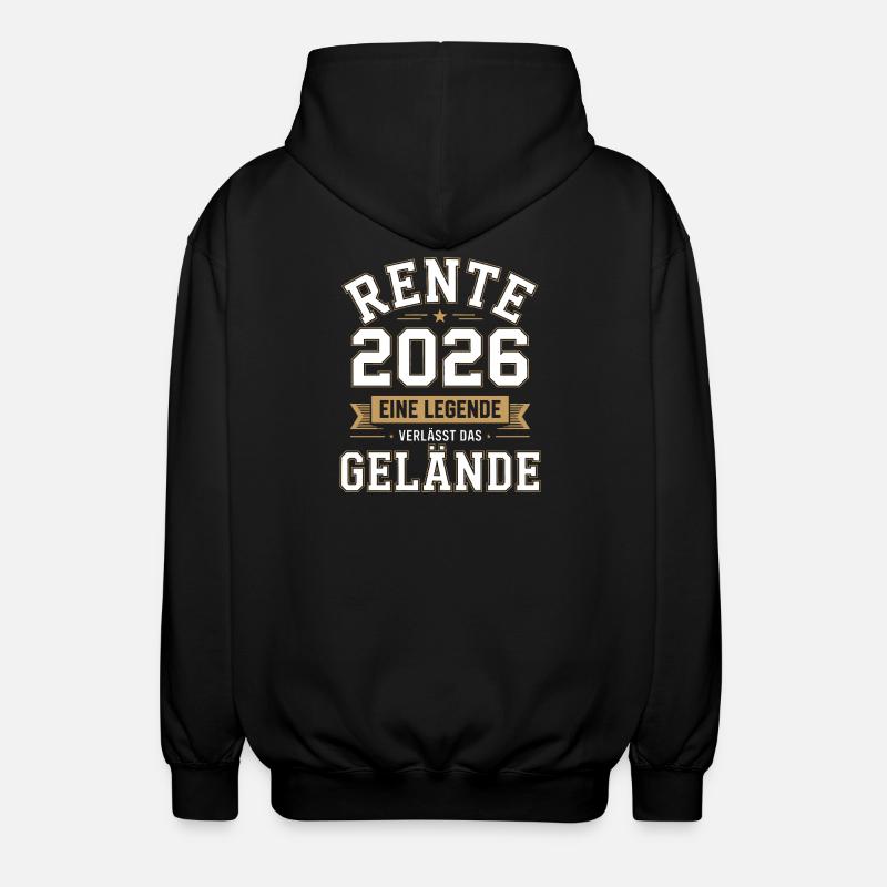 Rente 2026 Eine Legende - Unisex Kapuzenjacke - Schwarz