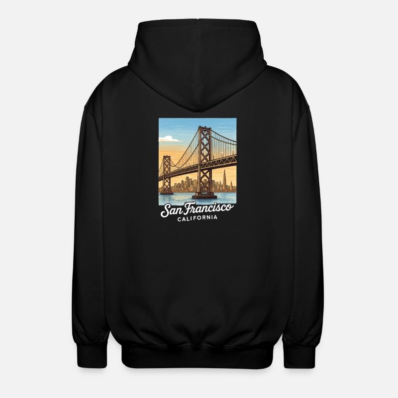 San Francisco - Unisex Kapuzenjacke - Schwarz