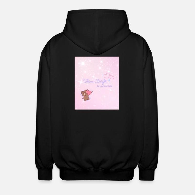 Shine Bright – Be Your Own Light - Unisex Kapuzenjacke - Schwarz