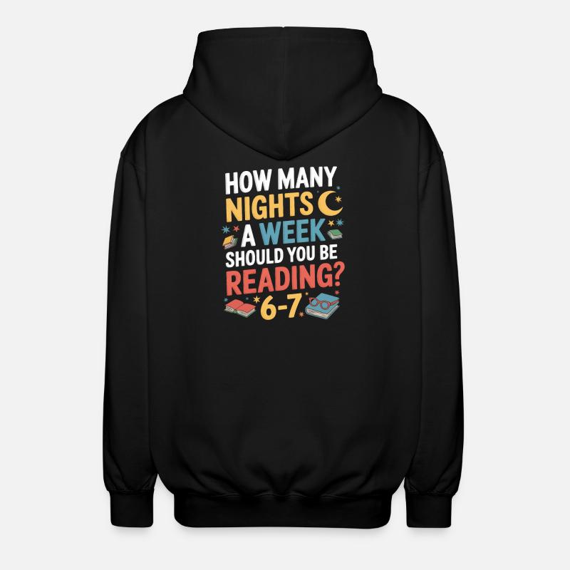 Motivation lecture 6-7 nuits fleurs rétro - Veste à capuche unisexe - noir