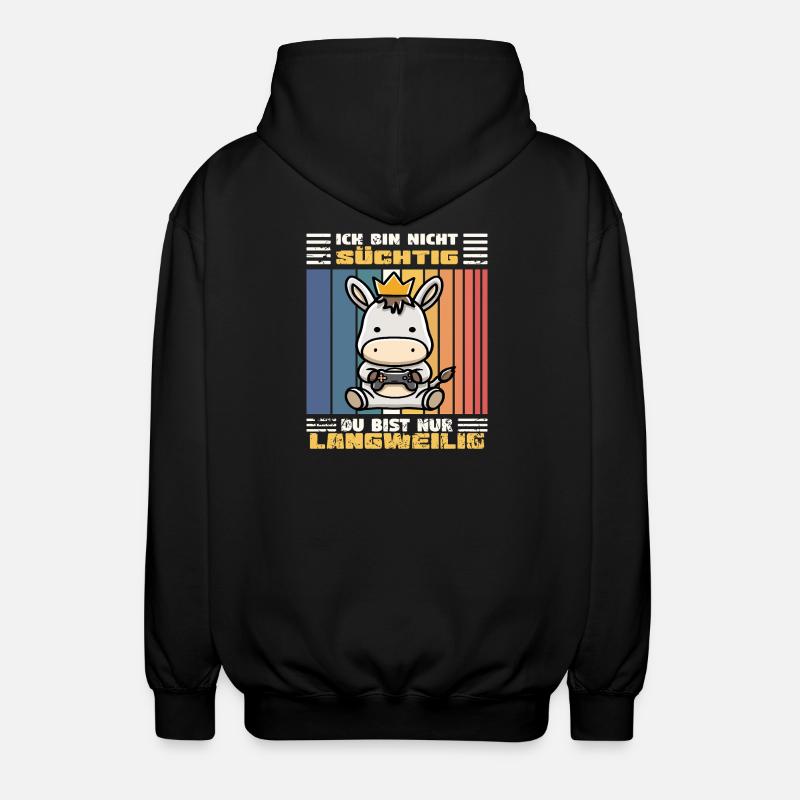 Gaming Esel - Unisex Kapuzenjacke - Schwarz