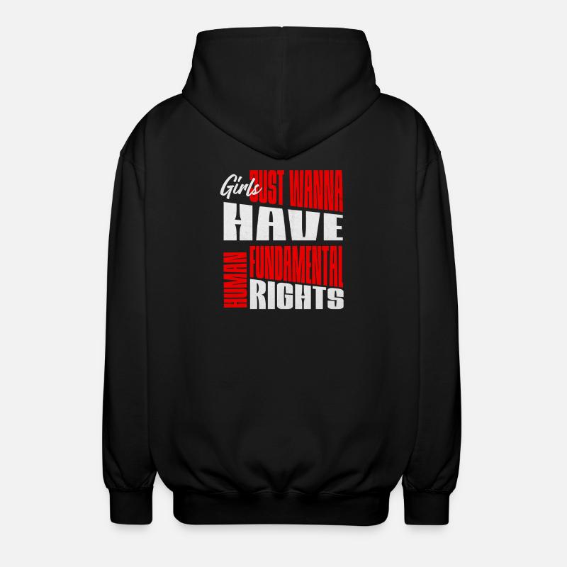 Frauenrechte Fundamental rights Layout - Unisex Kapuzenjacke - Schwarz