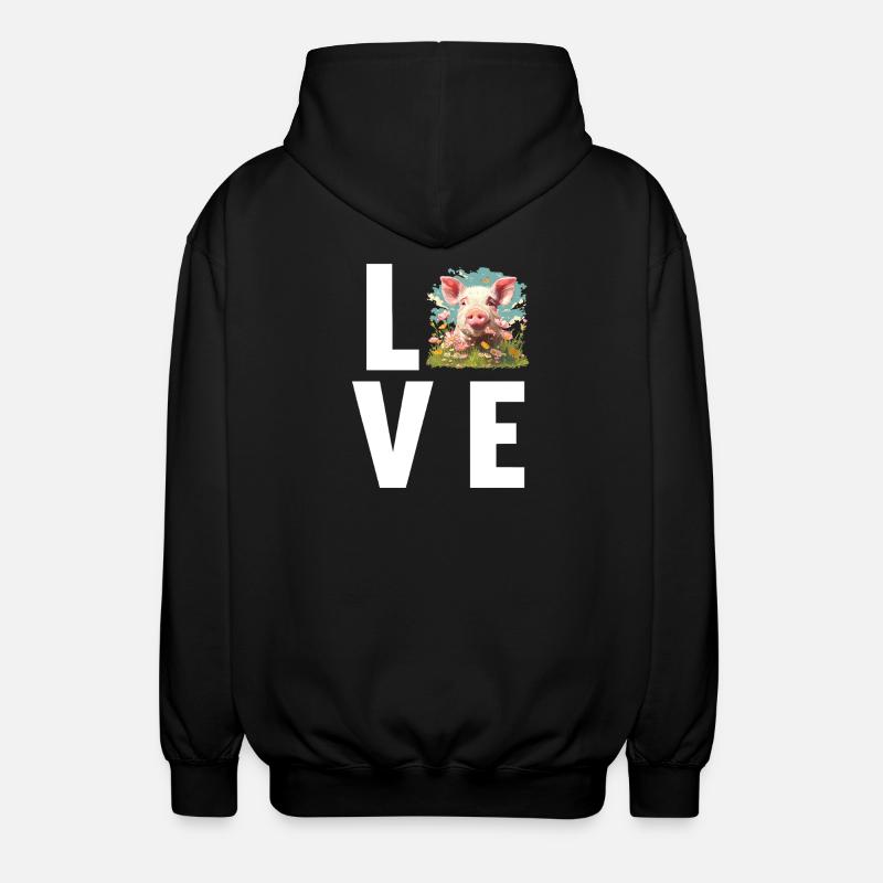 Cochon Cochon - Veste à capuche unisexe - noir