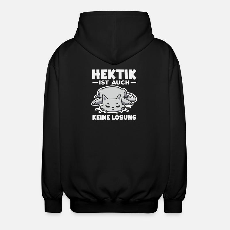 Chat drôle sans motivation - Veste à capuche unisexe - noir