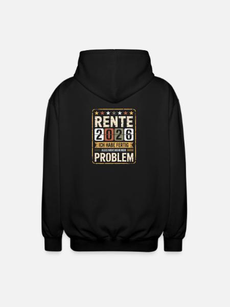 Pension 2026 I'm done - Unisex Hooded Jacket - black