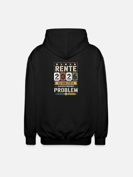 Pension 2026 I'm done - Unisex Hooded Jacket - black